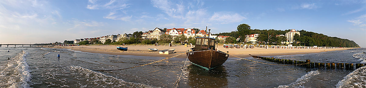 Panorama-Motiv: Bansin Fischerboot - Motivnummer: pk-use-06